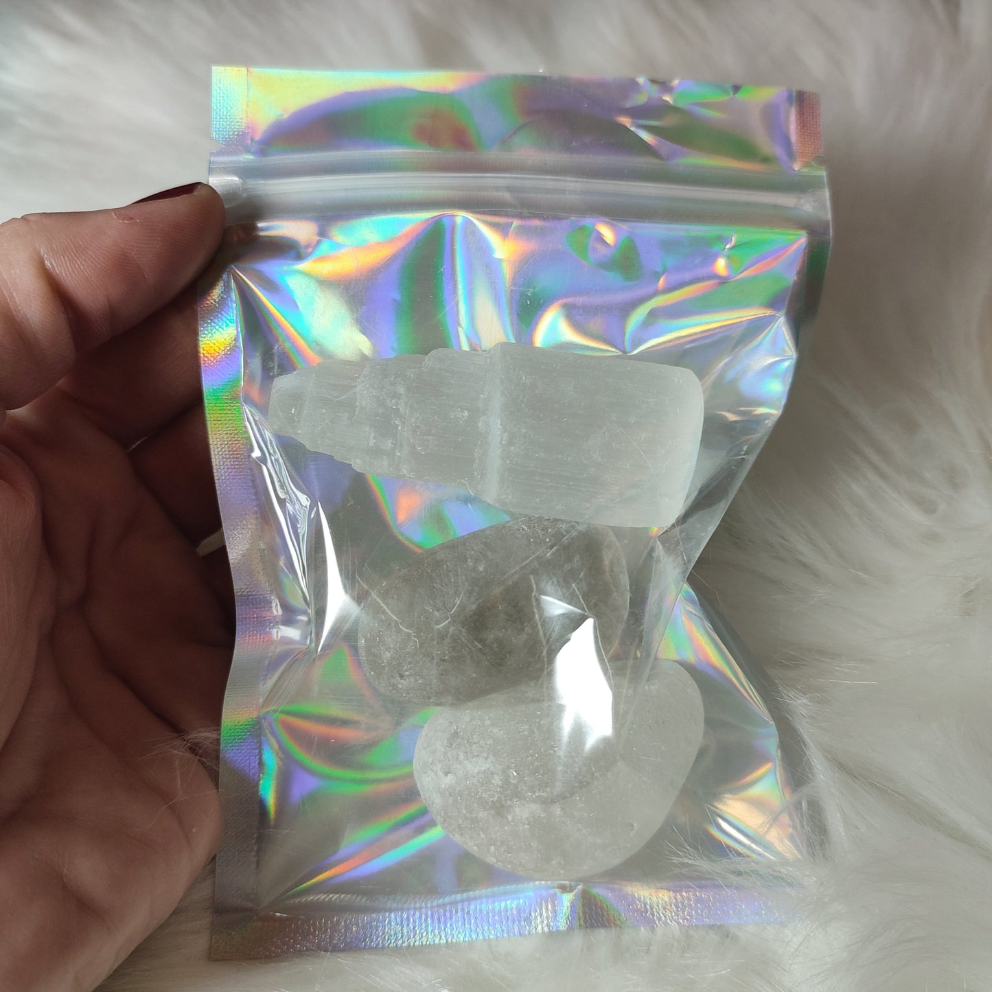 Kit selenita y cuarzo vision