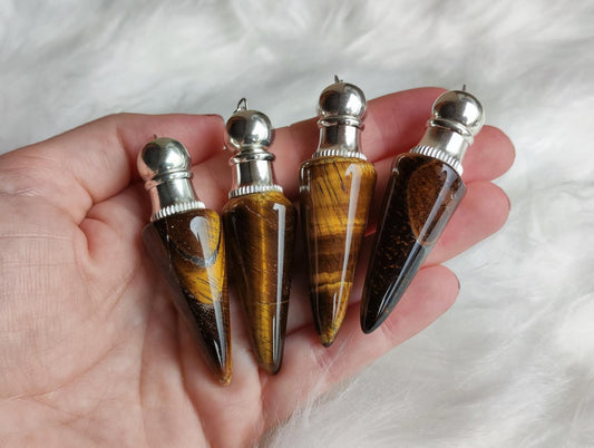 Péndulo cofre de ojo de tigre - Alta Vibración