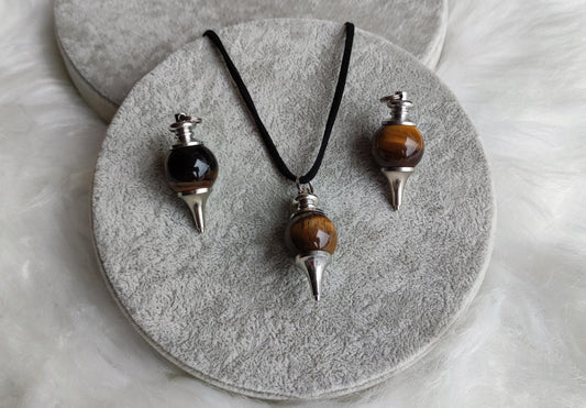 Collar péndulo ojo de tigre