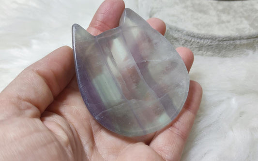 Cuenco cabeza de gato fluorita