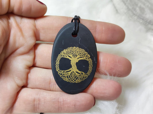 Colgante Shungit - Arbol Vida Yggfrasil
