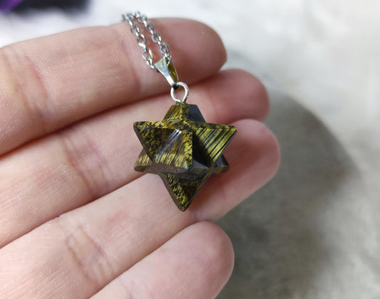 Colgante Merkaba - Diferentes minerales