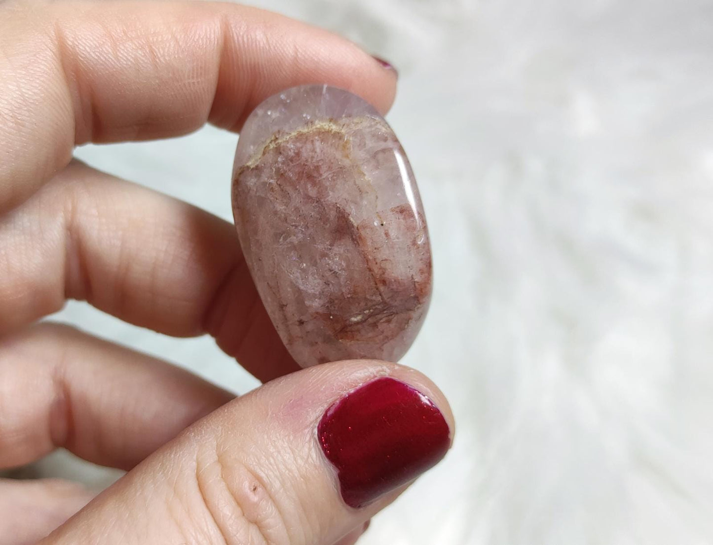 Canto rodado cuarzo hematoide