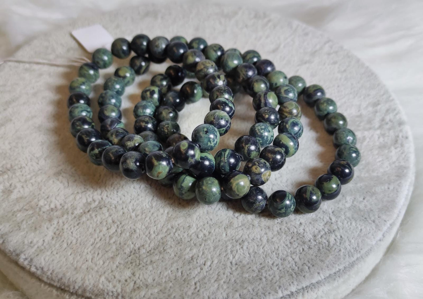 Pulsera elástica esferas de jaspe kambaba 8 mm