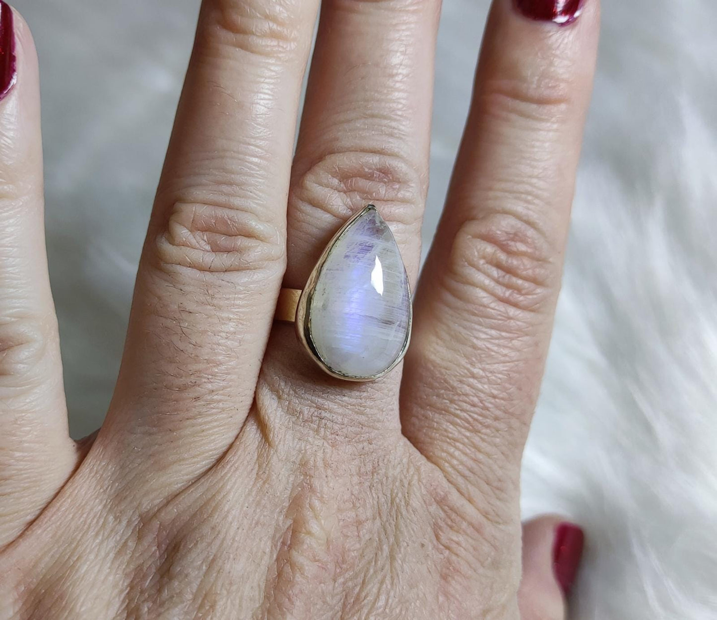 Anillo plata de ley 925 con piedra luna