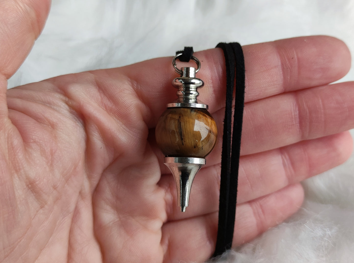 Collar péndulo ojo de tigre