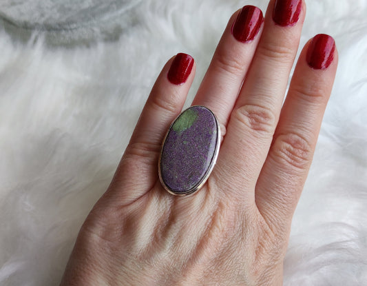 Anillo baño de plata con atlantisita