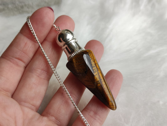 Péndulo cofre de ojo de tigre - Alta Vibración