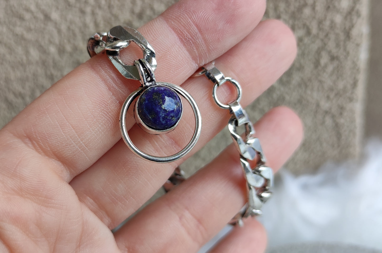 Pulsera baño de plata con varios minerales