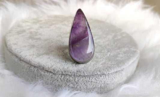 Anillo baño de plata y amatista