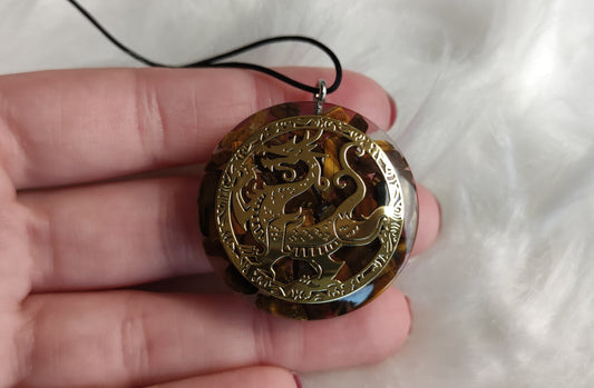 Collar de ojo de tigre - Dragón Chino