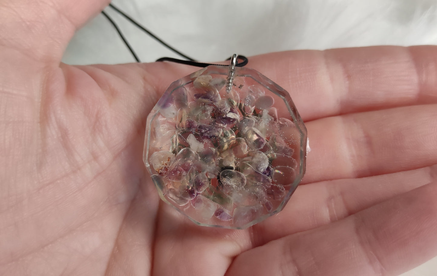 Collar de fluorita con arbol de la vida