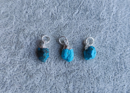 Collar baño de plata con turquesa en bruto