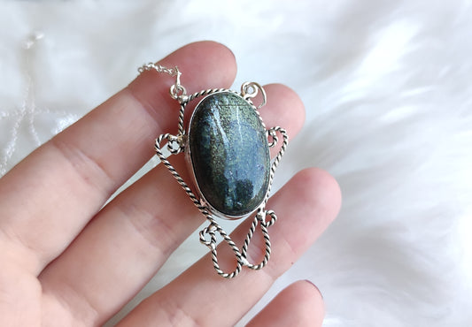 Collar baño de plata con opalo suizo