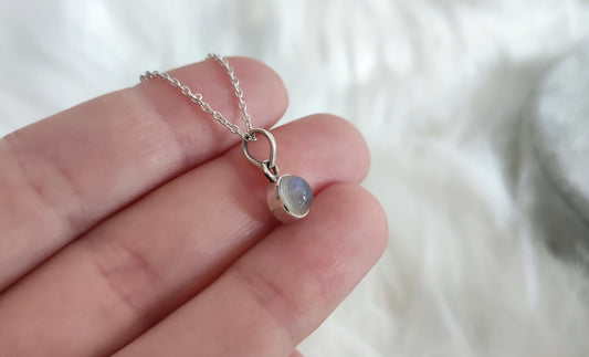 Colgante plata de ley 925 con piedra luna