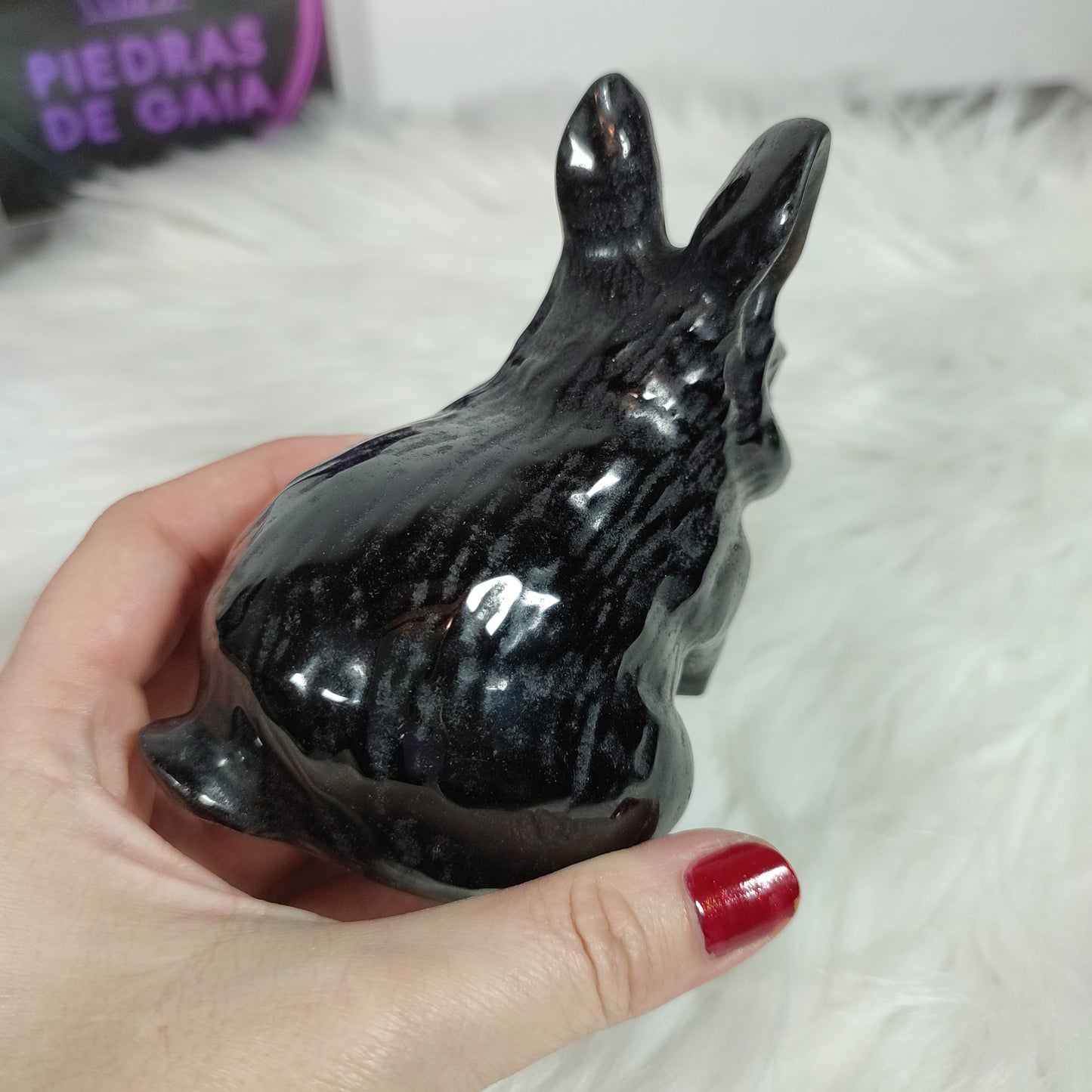 Gran conejo obsidiana 580 gramos
