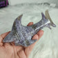 Espectacular tiburon piedra unicornio 291 gramos