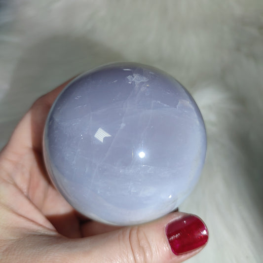 Esfera cuarzo rosa azul 546 gramos +++