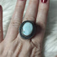 Anillo baño de plata con larimar