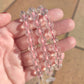 Pulsera elástica esferas de cuarzo rosa claro - 9 mm