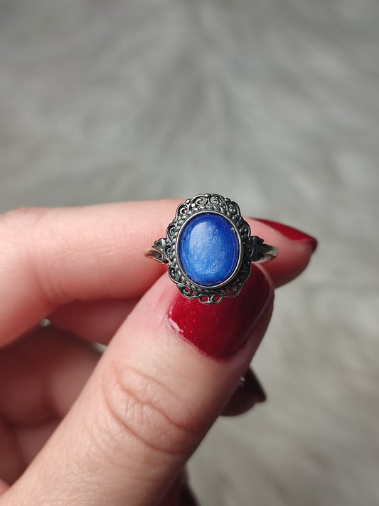 Anillo plata de ley 925 con cianita azul - Mod 2