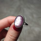 Anillo plata de ley 925 con mica lila - Mod 2