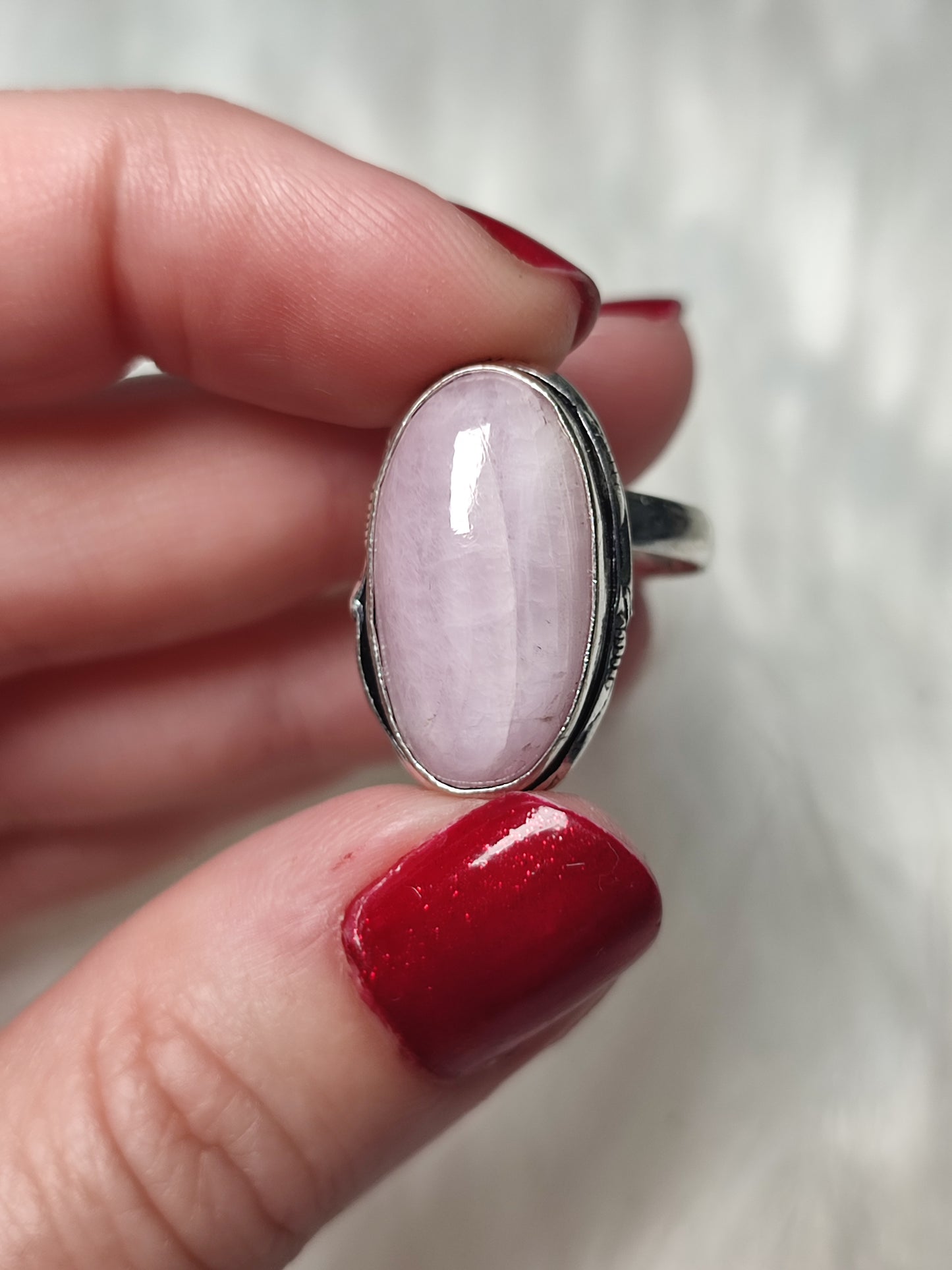 Anillo baño de plata con kuncita - Ajustable 21