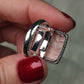 Anillo baño de plata con rodocrosita - Ajustable 48