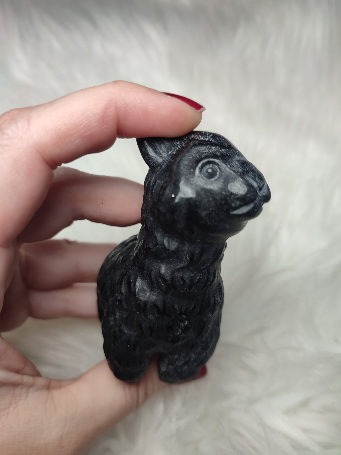 Alpaca o llama de obsdiana negra 🤯