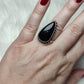 Anillo baño de plata con obsidiana dorada  - Ajustable 176