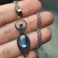 Collar acero y piedras
