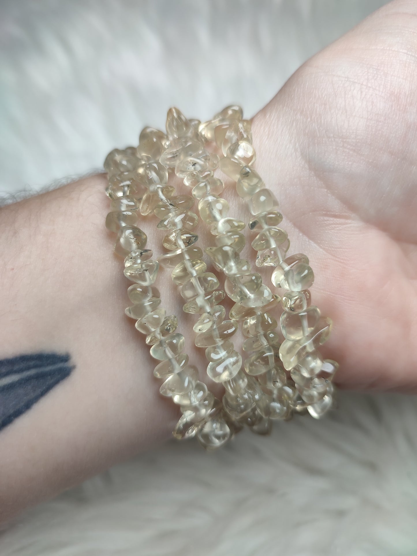 Pulsera chips diferentes minerales