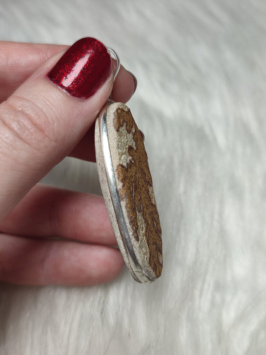 Colgante baño de plata ágata alemana - ágata dendrita 151