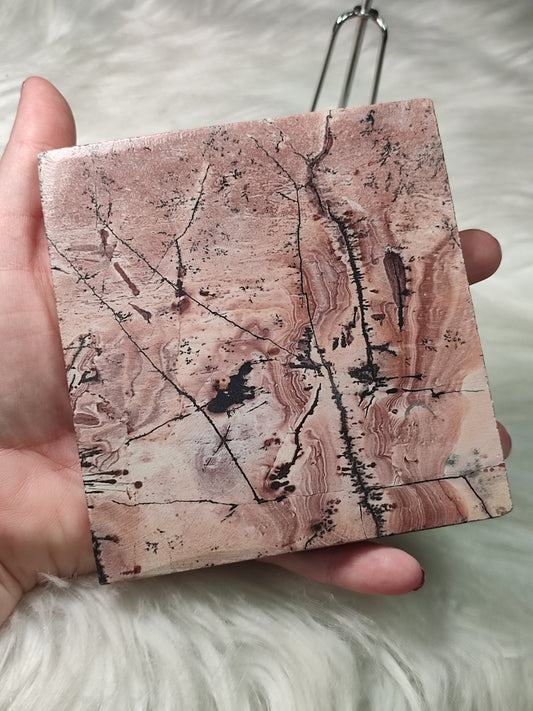 Placa jaspe chino con peana