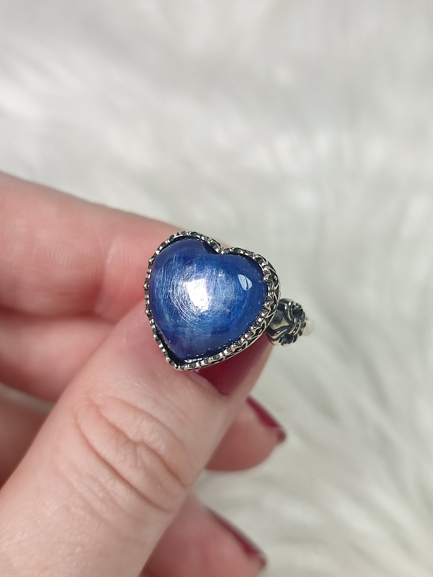 Anillo plata de ley 925 con cianita azul - Mod 2