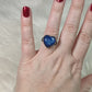 Anillo plata de ley 925 con cianita azul - Mod 2