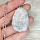 Colgante ganesha en acero con piedra luna  n° 14