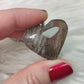 Colgante corazon en acero con cuarzo jardin chamanico n° 254
