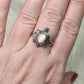 Anillo plata de ley 925 con larimar rosa / natrolita