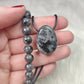 Conjunto colgante y pulsera larvikita