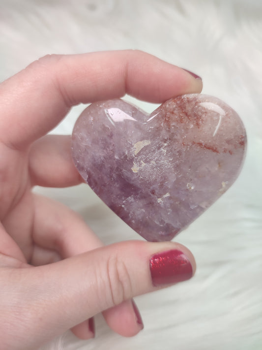 Corazón amatista rosa y morada n° 190