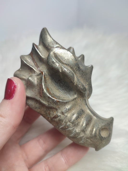 Dragon tallado en pirita 475 gramos