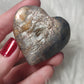 Corazón piedra luna negra latticce - Alta calidad