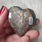 Corazón piedra luna negra latticce - Alta calidad