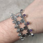 Brazalete baño de plata  con amatista - Buda