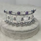 Brazalete baño de plata  con amatista - Buda