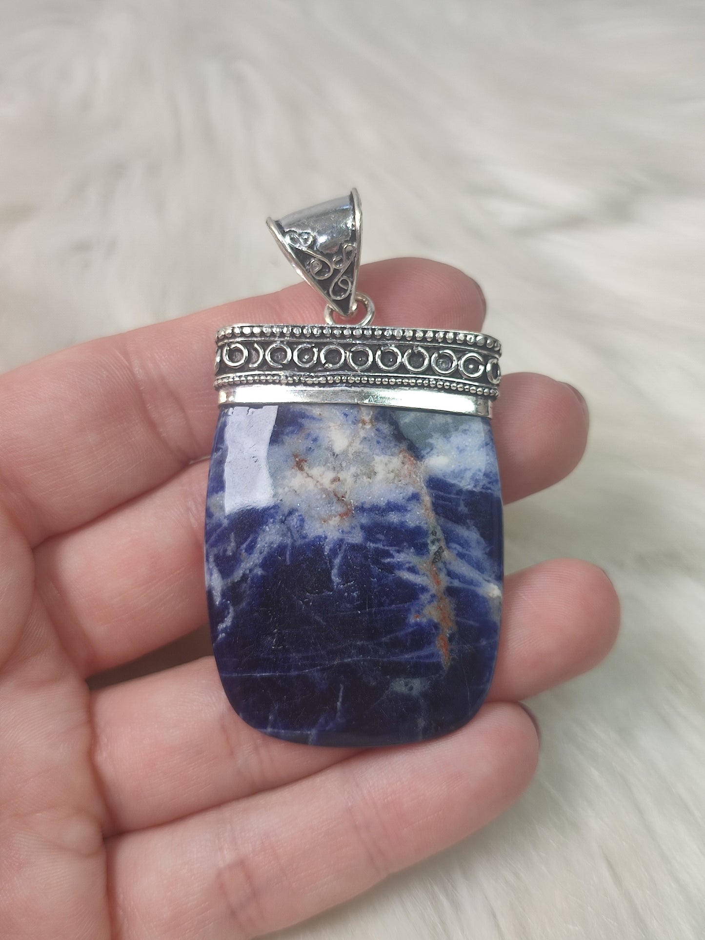 Colgante baño de plata sodalita