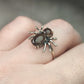 Anillo araña plata de ley 925 con rutilo n° 43