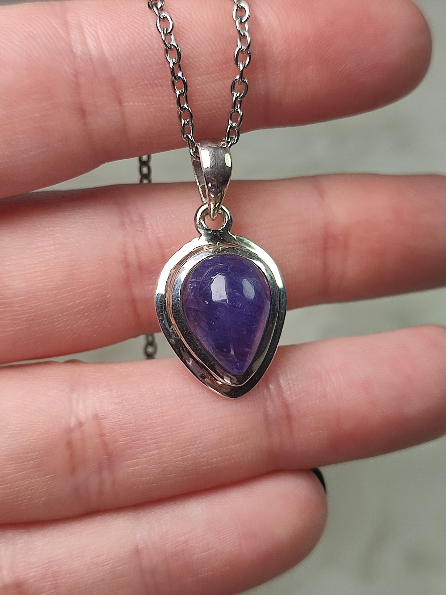 Colgante plata 925 y tanzanita