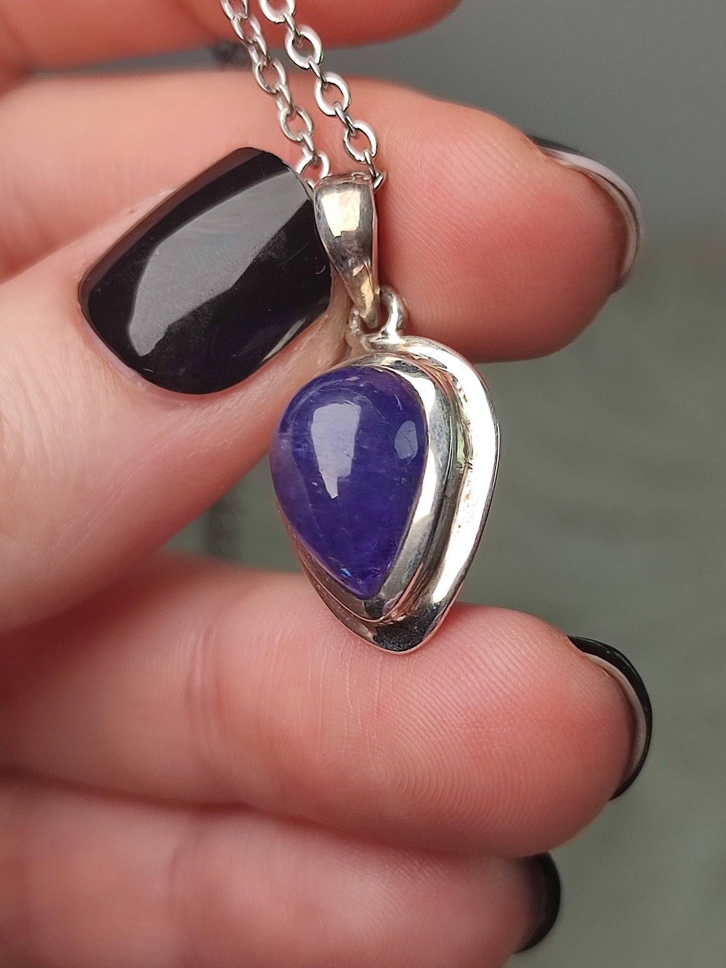 Colgante plata 925 y tanzanita